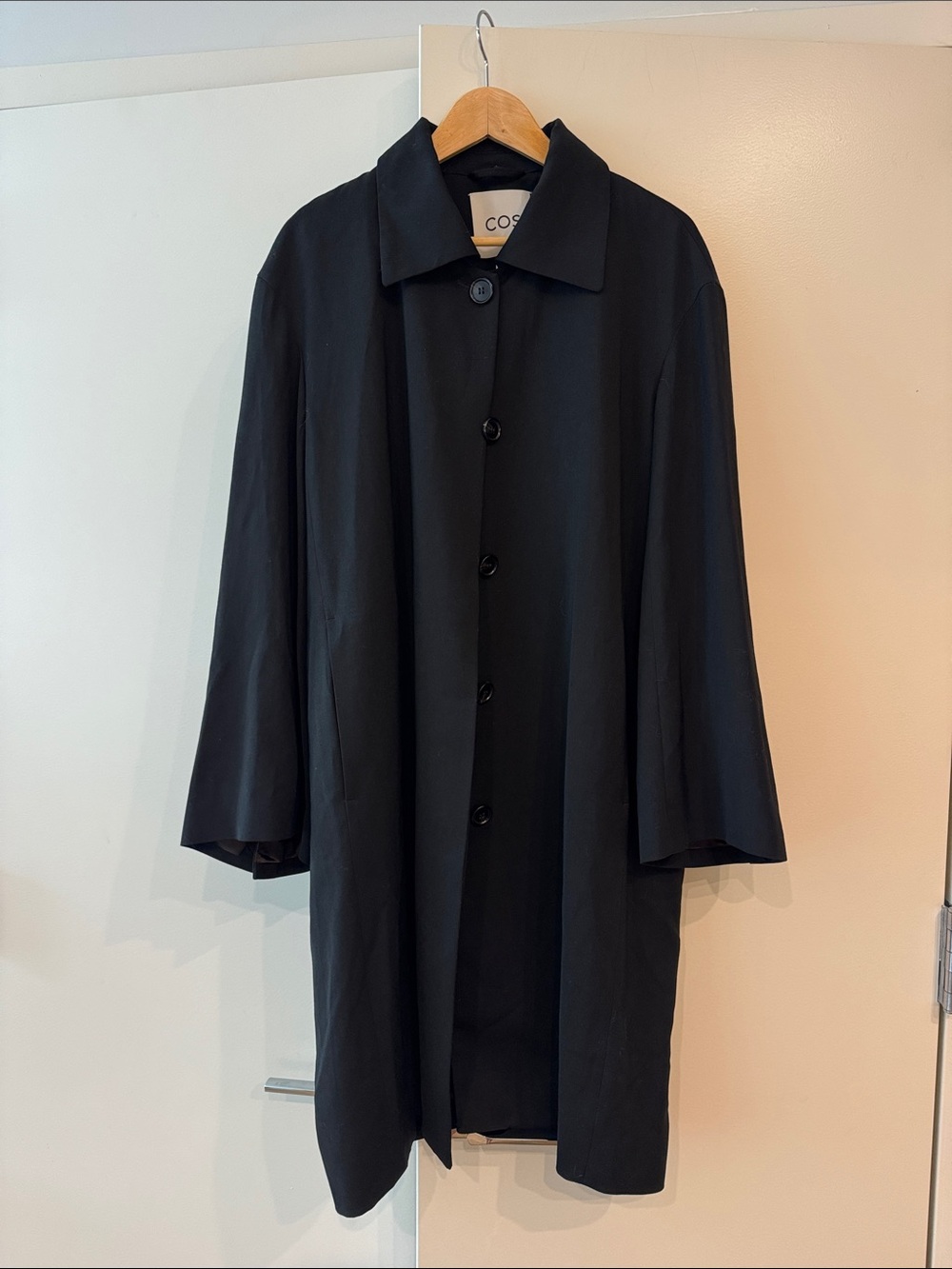 NEW COS Trench Coat in Black, size 12 - Picture 2 of 10